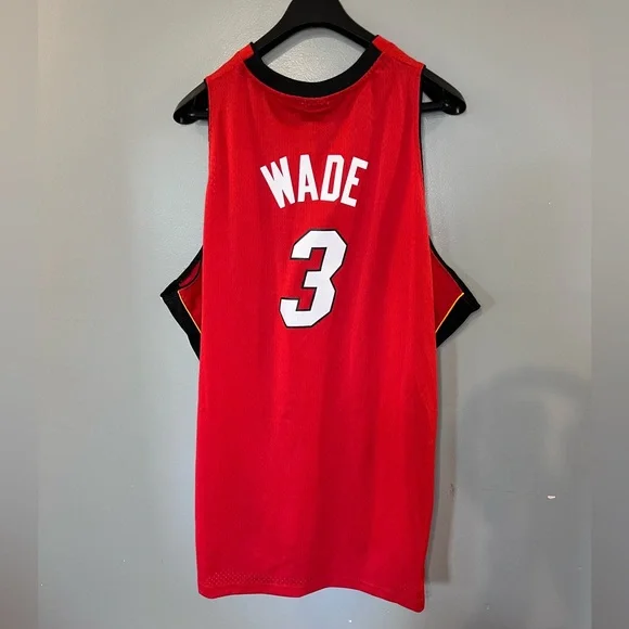 Dwyane Wade Miami Heat Red Hardwood Classic Soul Swingman Player Jersey RARE